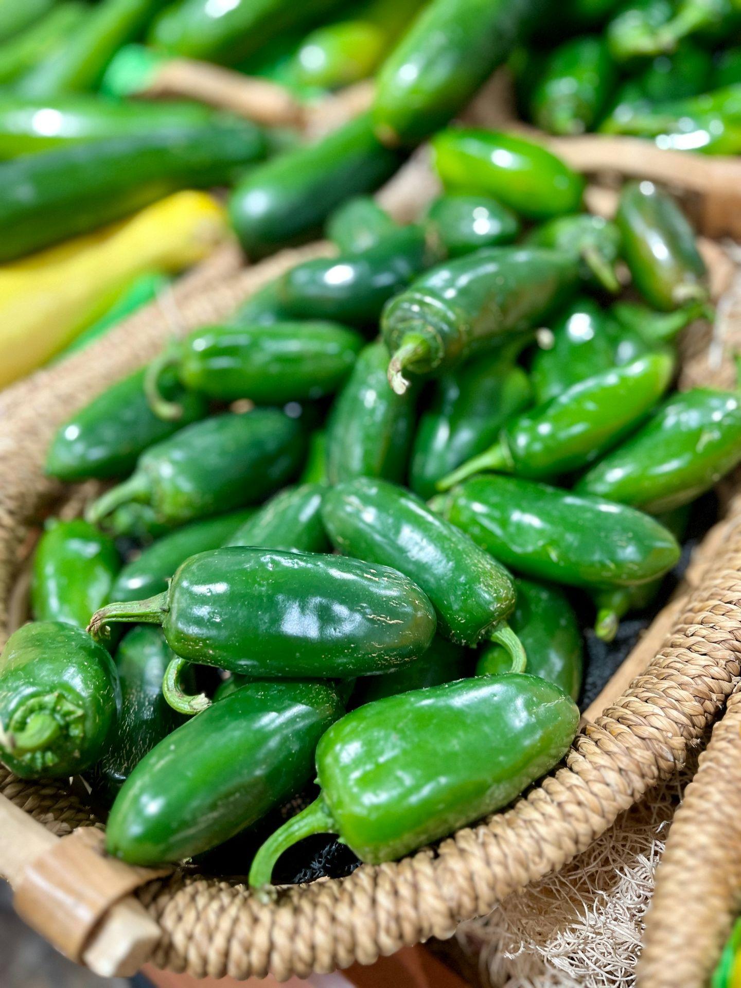 The Garden of Eden green jalapeño peppers