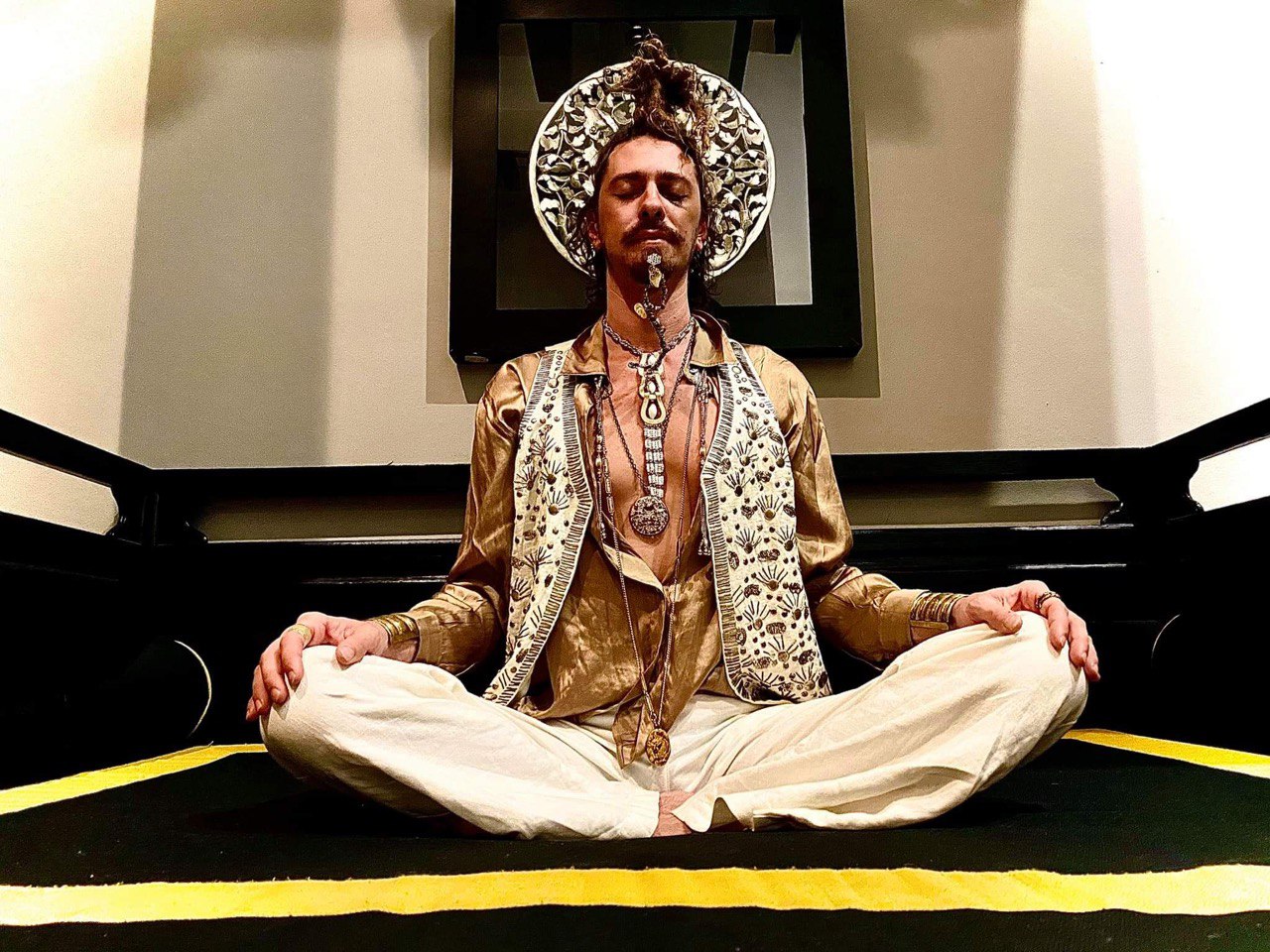 Quinn in meditation