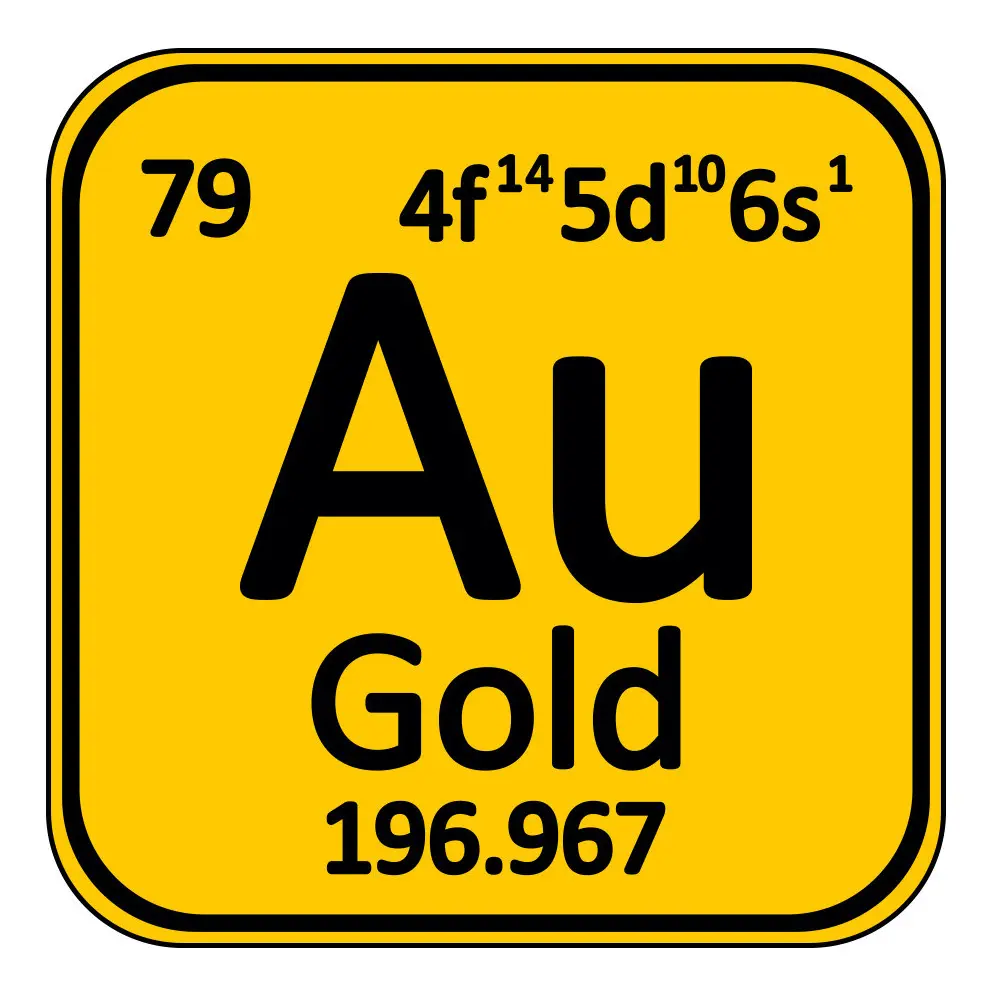 Gold, 79th element on the periodic table
