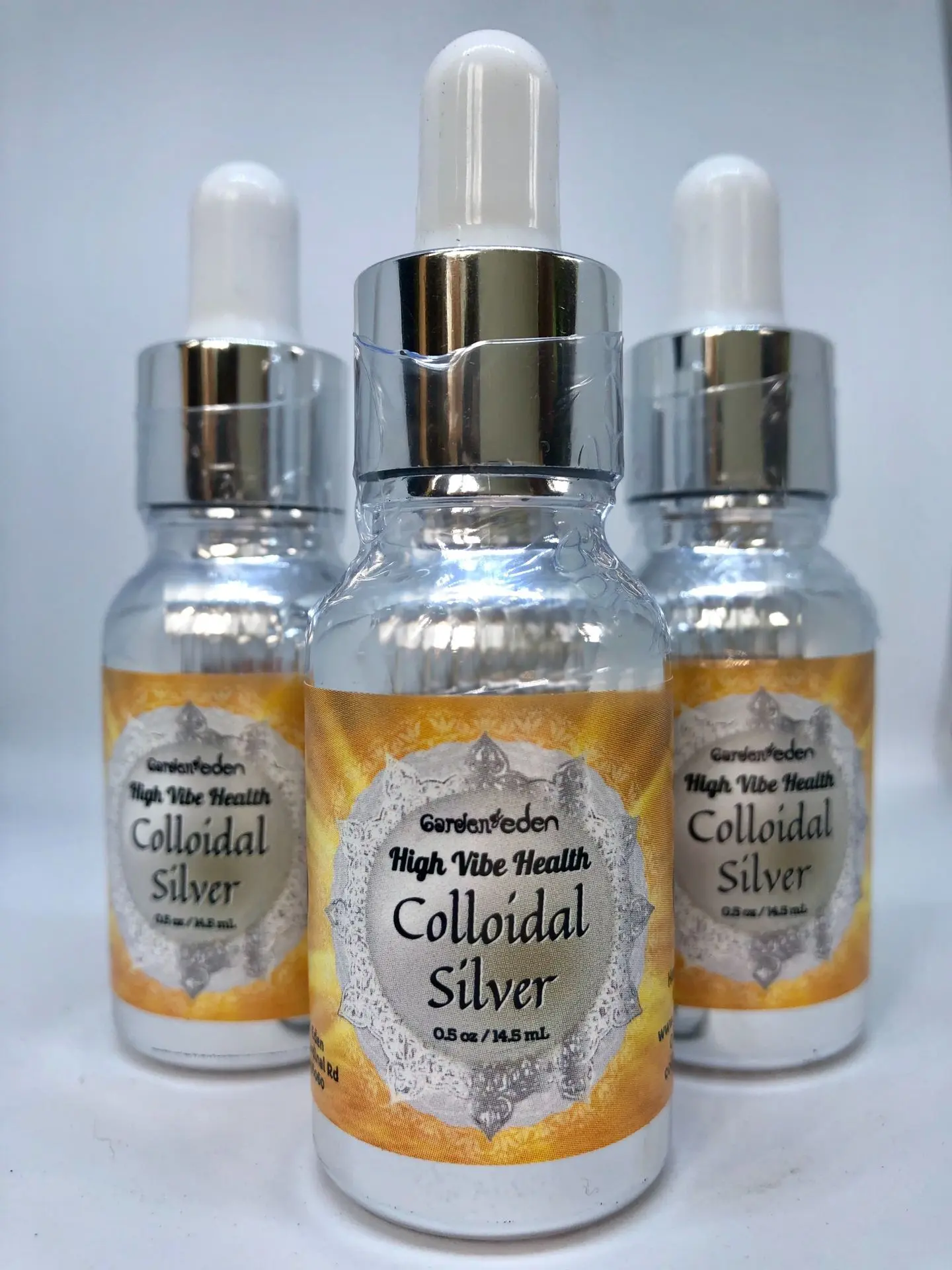 High Vibe Health from The Garden of Eden 3 x bottles Colloidal Silver