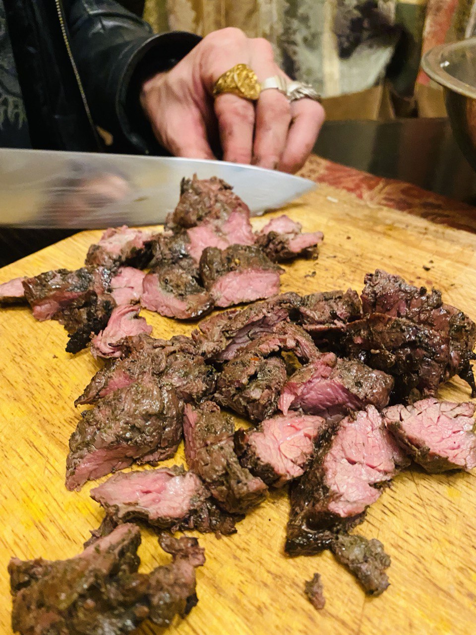 The Garden of Eden papaya marinated black pepper steaks