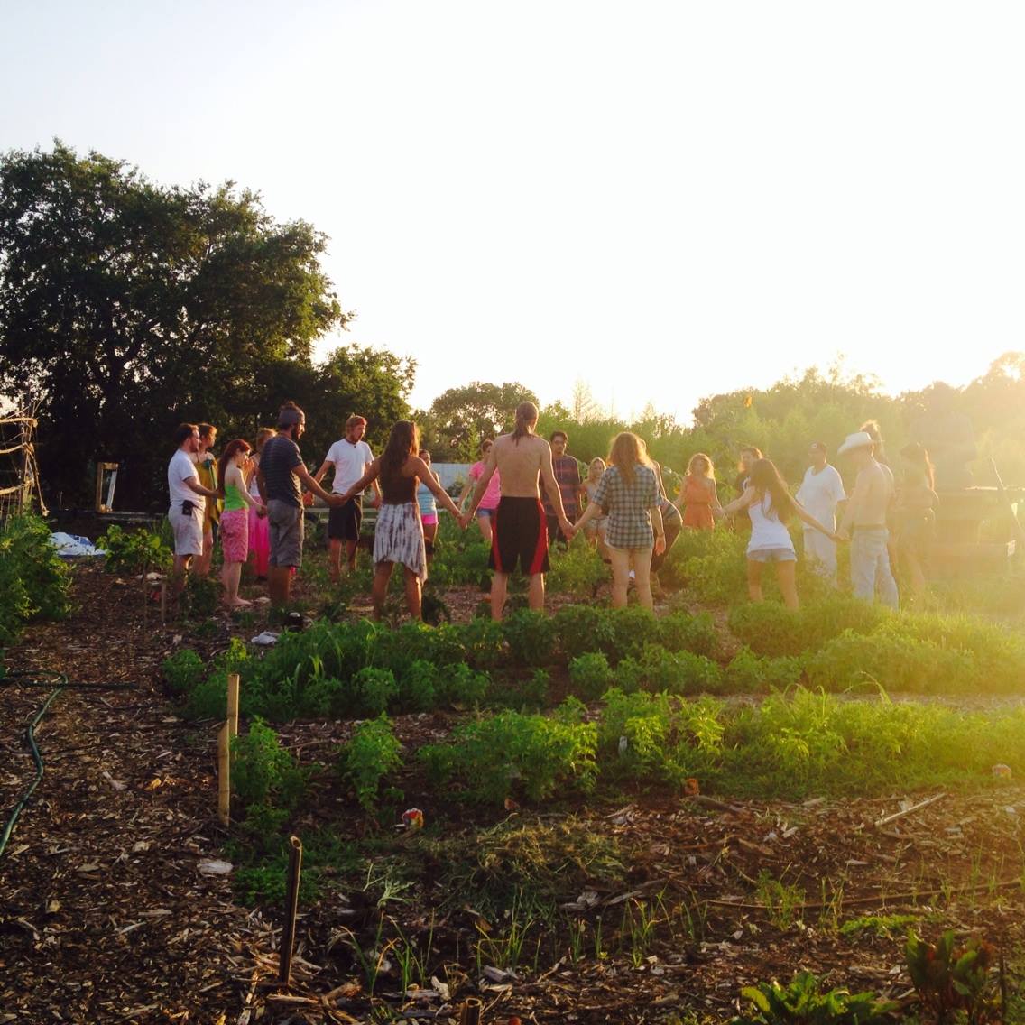 The Garden of Eden community gathers to bless the garden and each other