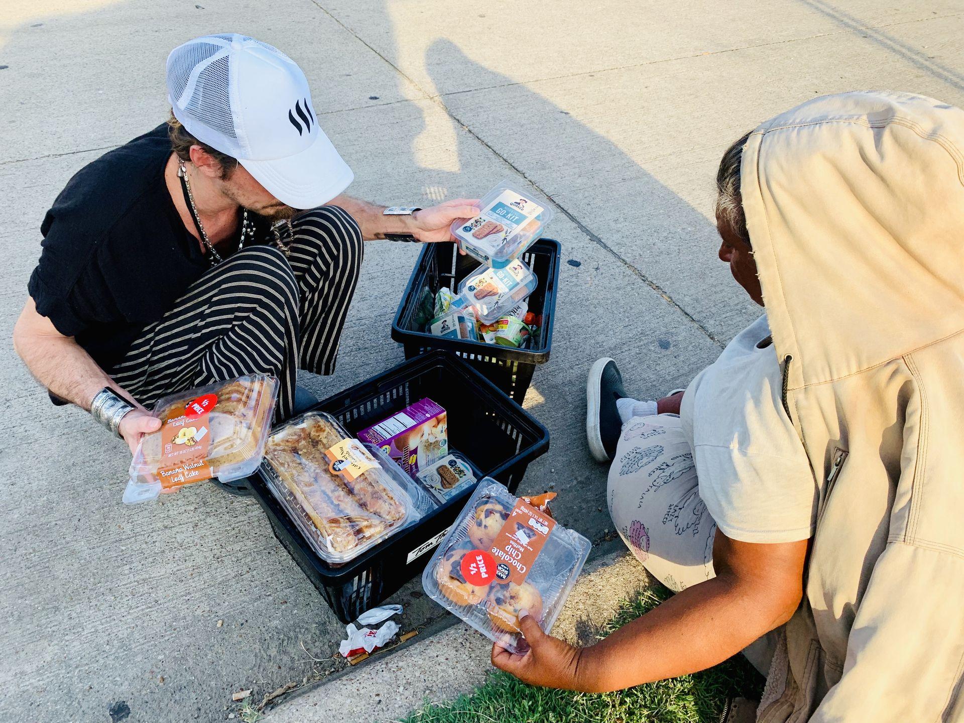 Quinn feeds the homeless
