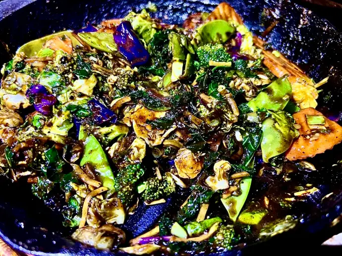 Ginger sesame veggies