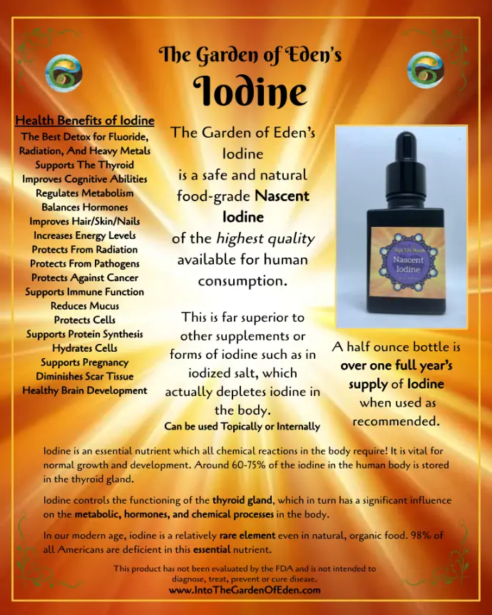 High Vibe Health from The Garden of Eden Nascent Iodine from The Garden of Eden