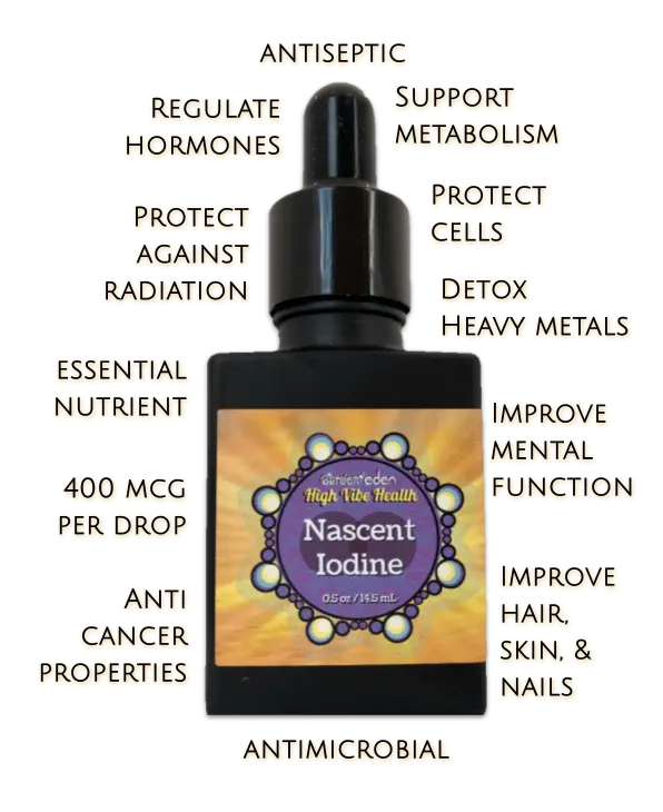 High Vibe Health from The Garden of Eden Nascent Iodine from The Garden of Eden
