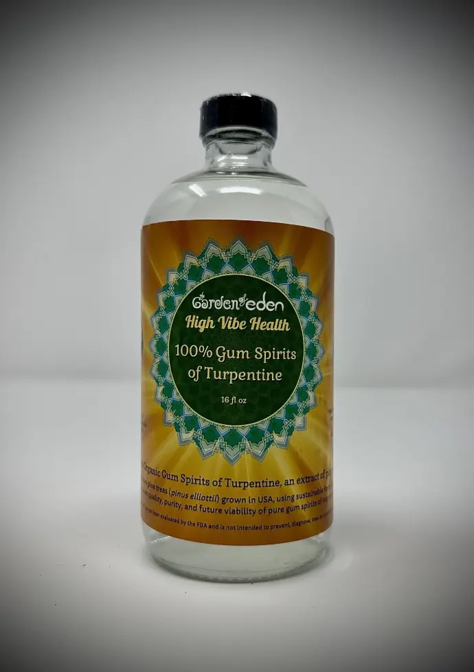 High Vibe Health from The Garden of Eden 100% Gum Spirits of Turpentine
