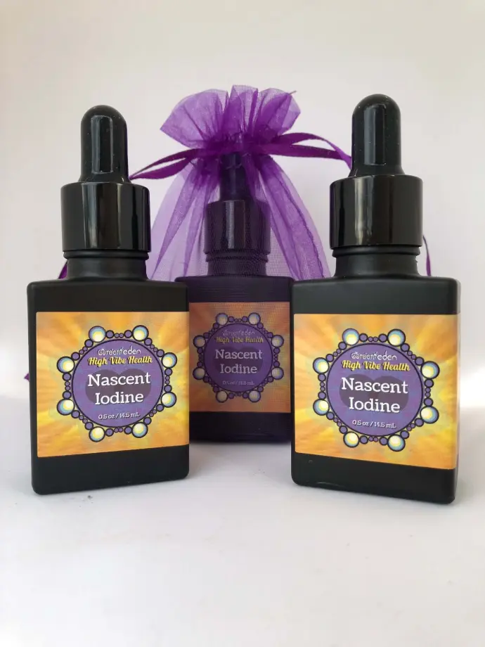 High Vibe Health from The Garden of Eden 3 x bottles Nascent Iodine